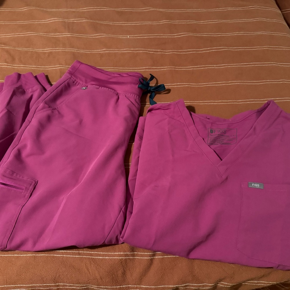 PANTS ONLY- FIGS Bright Fuchsia